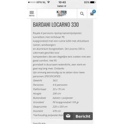 Bardani locarno 330 (2013) 4 persoons tent