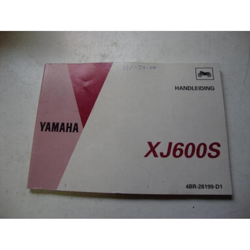 Yamaha XJ600S Handleiding (origineel)