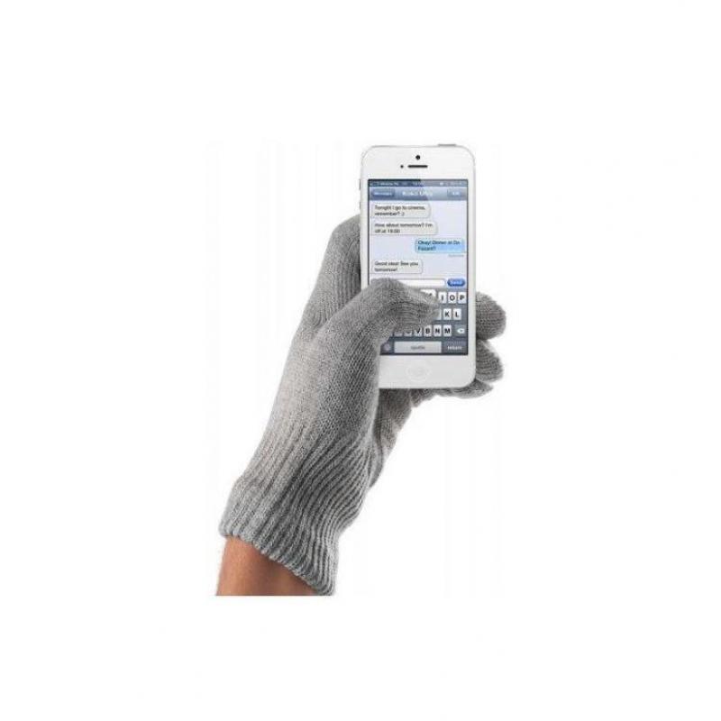 Mujjo Touchscreen Gloves Natural Gray S/M