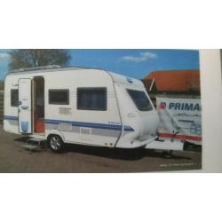 Hobby 450 ub de luxe easy 2005 met mover en fietsendrager