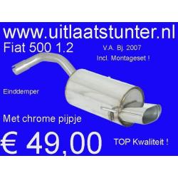 Uitlaat Fiat 500 Chrome pijpje € 49,00 Voorraad