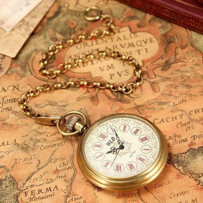 Vintage Bronze Steam Punk Mechanical Quartz Pocket Women ...