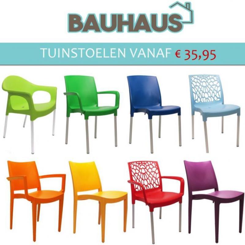 ACTIE: Tuinstoelen 7 modellen á 10 kleuren vanaf € 35,95 p/s