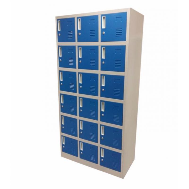 Kraftmeister Locker 18 deuren blauw, gratis bezorgd