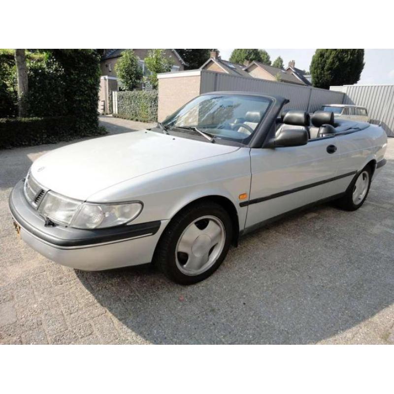 Saab 900 2.0 1996 Cabriolet Zilver AIRCO LEDER Winterkoopje