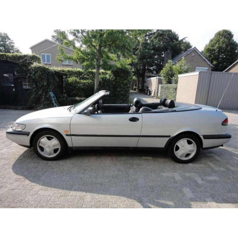 Saab 900 2.0 1996 Cabriolet Zilver AIRCO LEDER Winterkoopje