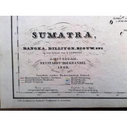 Sumatra (Indonesië) , lithografie, 1872.