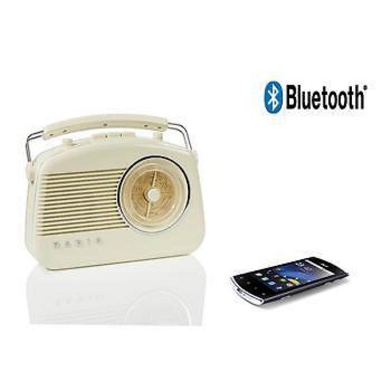 Retroradio met draadloze Bluetooth-technologie