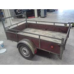 Aanhangwagen 1,25 bij 2 m