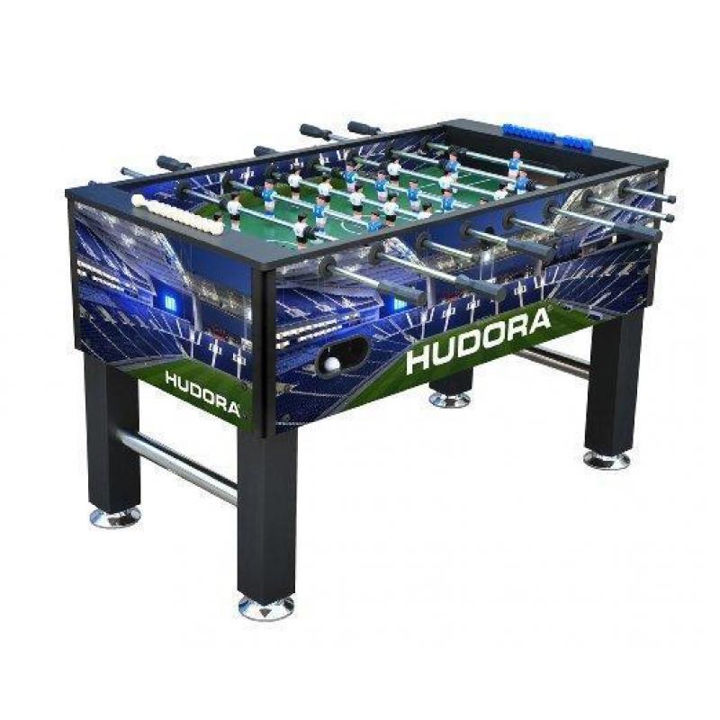 Hudora voetbaltafel blauw/zwart & Dema Multigame 13in1