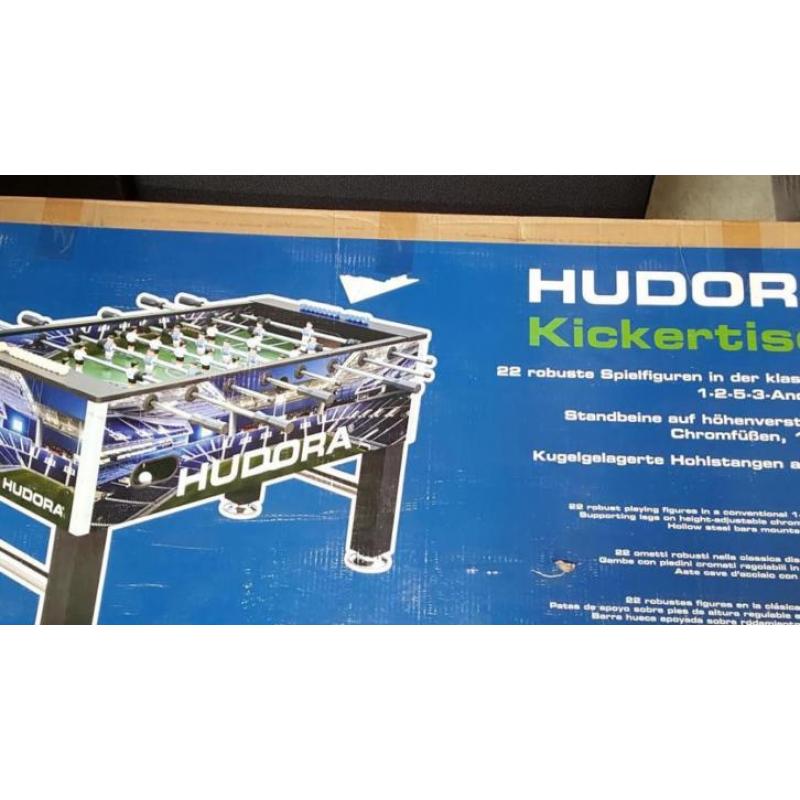 Hudora voetbaltafel blauw/zwart & Dema Multigame 13in1