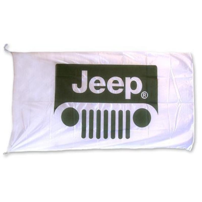 Jeep vlag wit/groen Gratis verzending