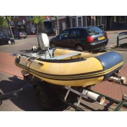 Vetus 300 incl. trailer 5 pk mariner koopje !!