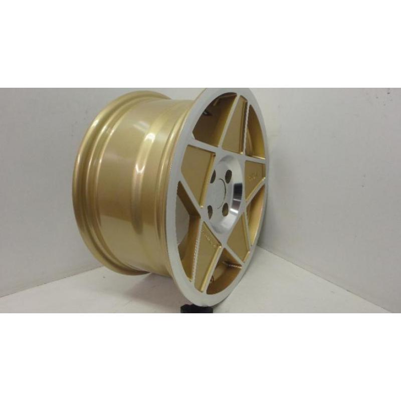 15 inch 3SDM 4x100 zilver en goud replica