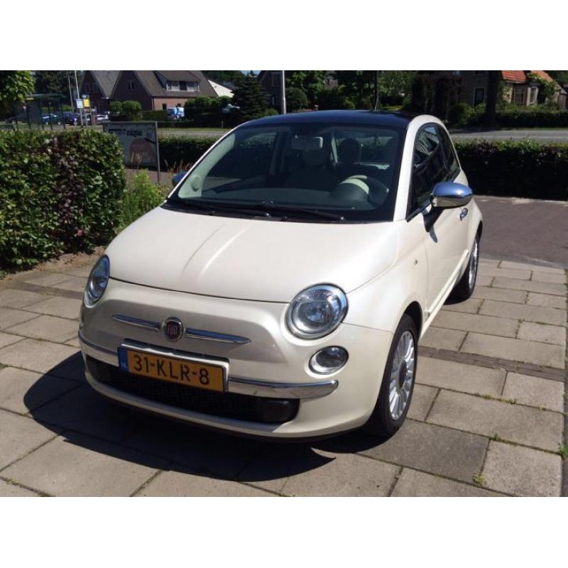 Fiat 500 1.2 Lounge 2010 parelmoer / panoramadak / automaat