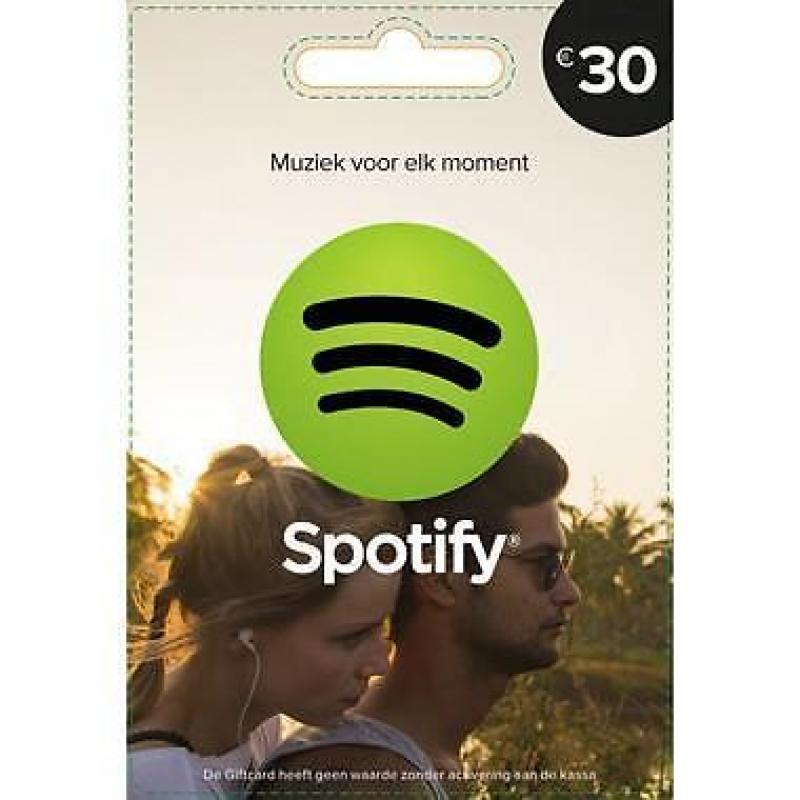 Spotify 30 euro kaart