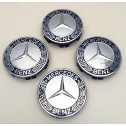 Mercedes Benz 75 mm Naafdoppen Naafkappen set van 4 stuks