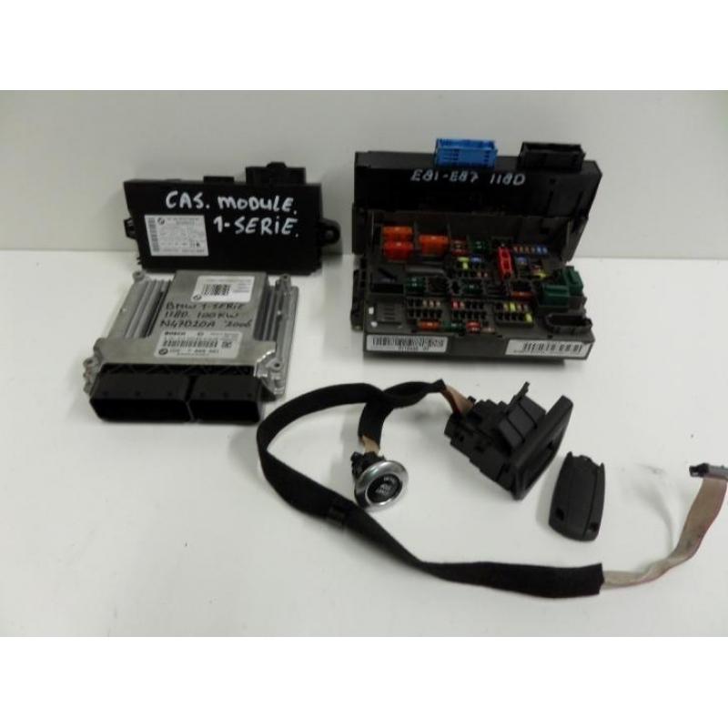 BMW 118D E81 E87 STARTSET ECU CAS Contactslot Chip kompleet