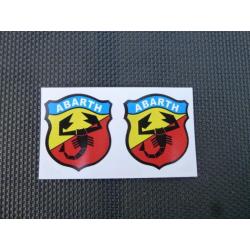 set klassieke Abarth logo stickers Abarth sticker 500 600 s