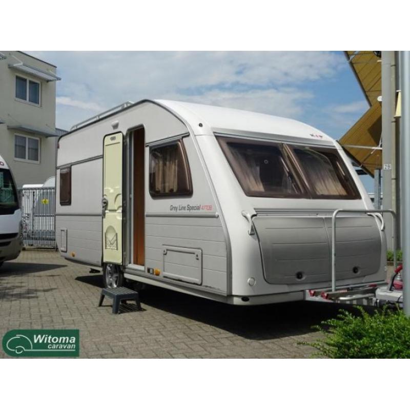 Kip Grey Line 47 TDB nette caravan met mover