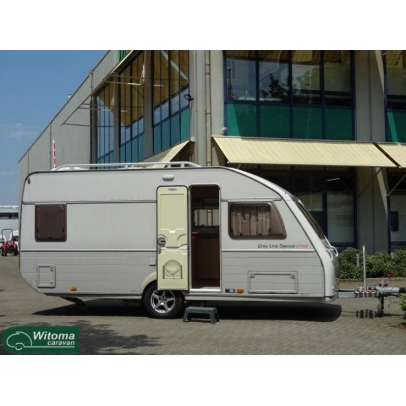 Kip Grey Line 47 TDB nette caravan met mover