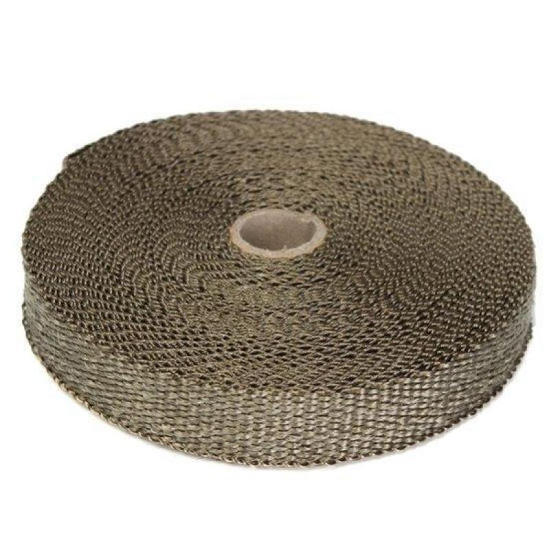 25mmx15m Exhaust Heat Wrap Insulation Pipe Tape Titanium ...