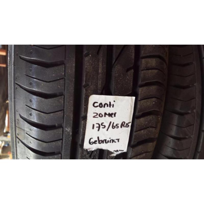 6.5mm 175/65 15 michelin en continental zomerbanden