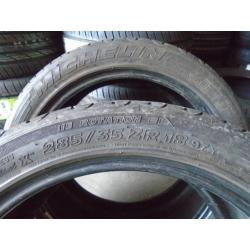 2 x 285/35 18" michelin zomerbanden 2 x 5.5mm