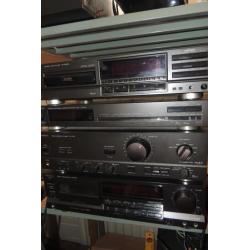 complete technics stereoset met quart boxen op standaard