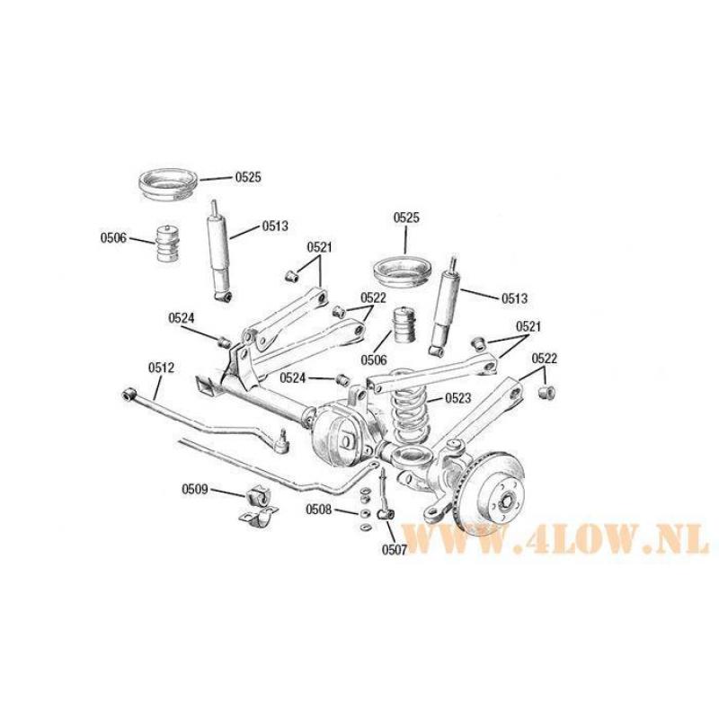 Draagarm vooras boven - Wrangler TJ Cherokee XJ Grand Cherok