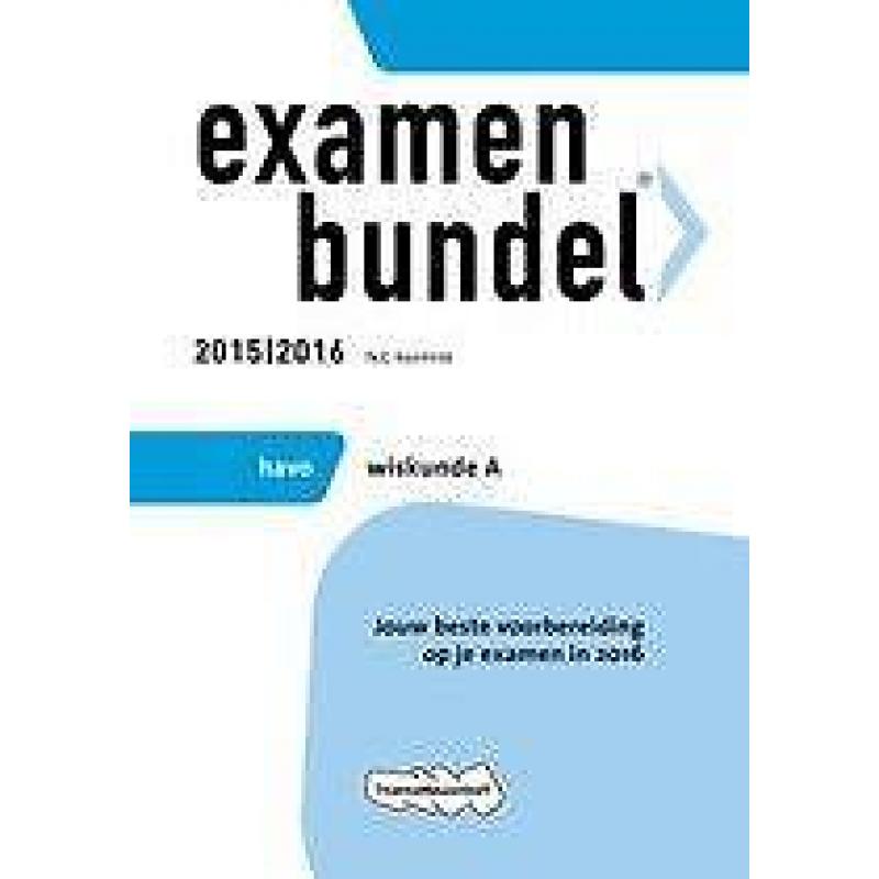 9789006636390 Examenbundel Havo Wiskunde A 20152016