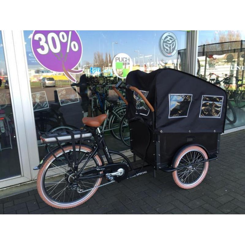 Bakfiets e bike bij Fietsenwinkel Fietsmaster in Beverwijk