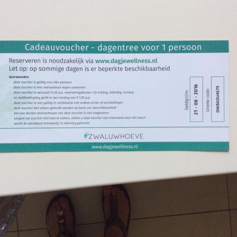 Voucher voor dagje wellness