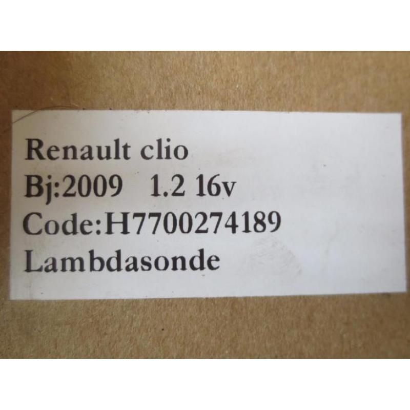 Renault Clio III 1.2 16 V 2009 Lambdasonde Code H7700274189