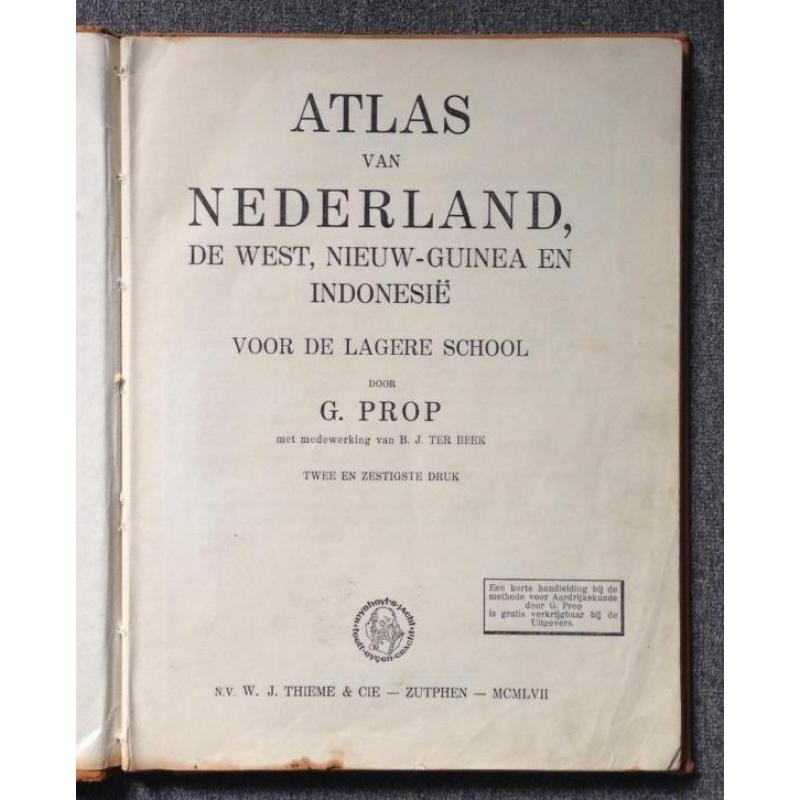 Atlas Nederland, De West, Nieuw Guinea en Indonesie Indie