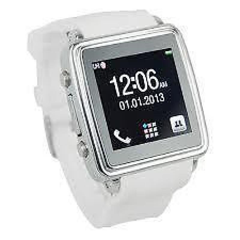 Bluetooth telefoonhorloge (smartwatch) kleur wit