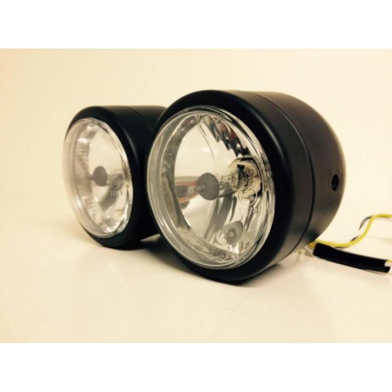 - Twin Headlight Dubbele Koplamp Matzwart