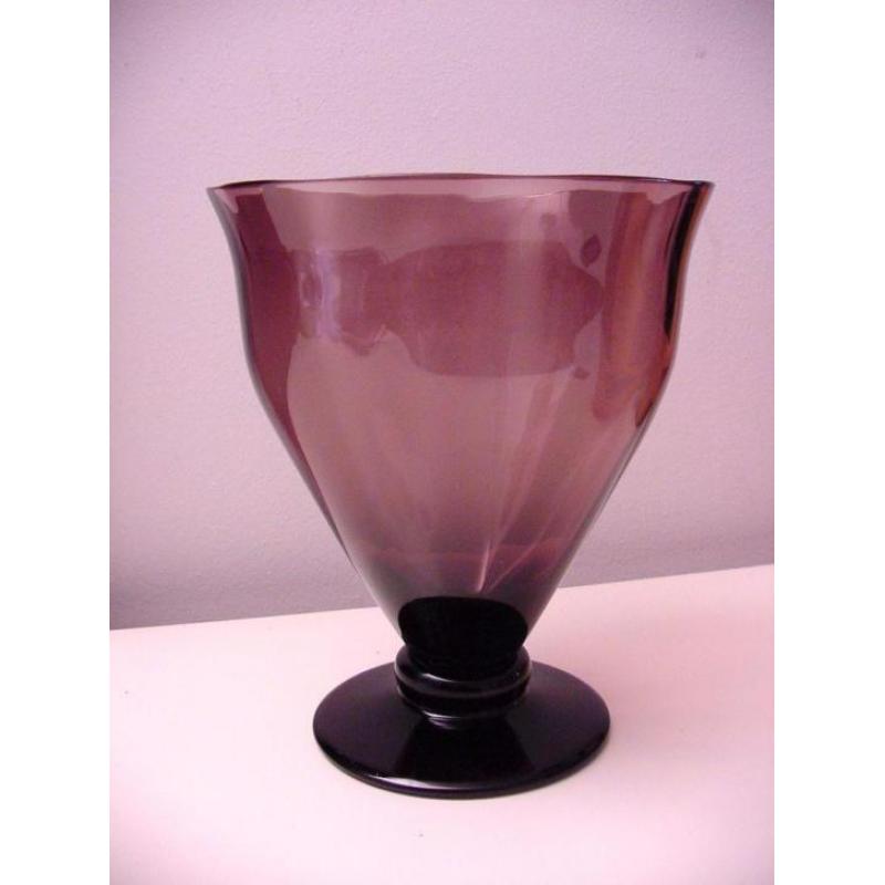 Art deco paars kristallen glazen vaas