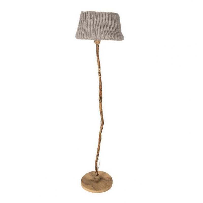 Vloerlampen Dutch Dilight hout wol houten staande vloerlamp