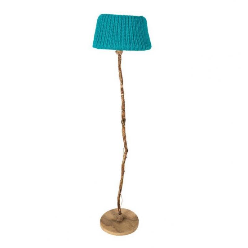 Vloerlampen Dutch Dilight hout wol houten staande vloerlamp