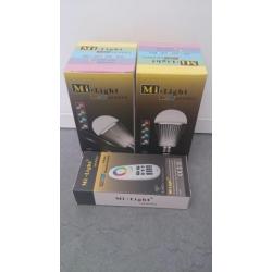 Complete set 2 x 9W RGB LED-lampen + afstandsbediening