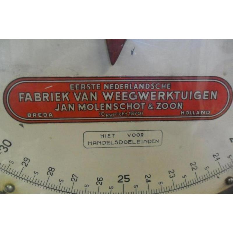 Weegschaal 50kg met tafel, van molenschot en zoon (a4)