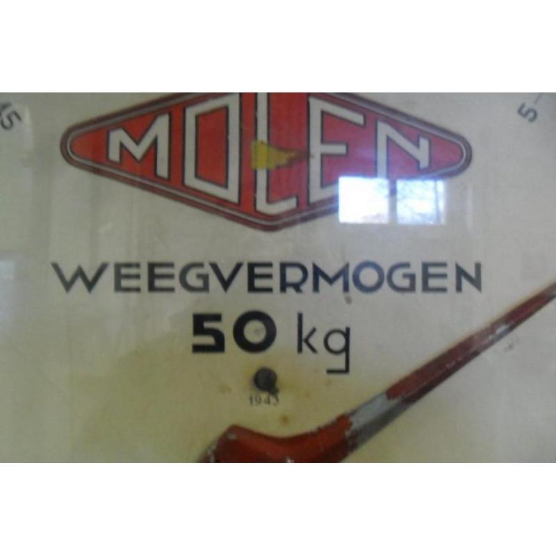 Weegschaal 50kg met tafel, van molenschot en zoon (a4)