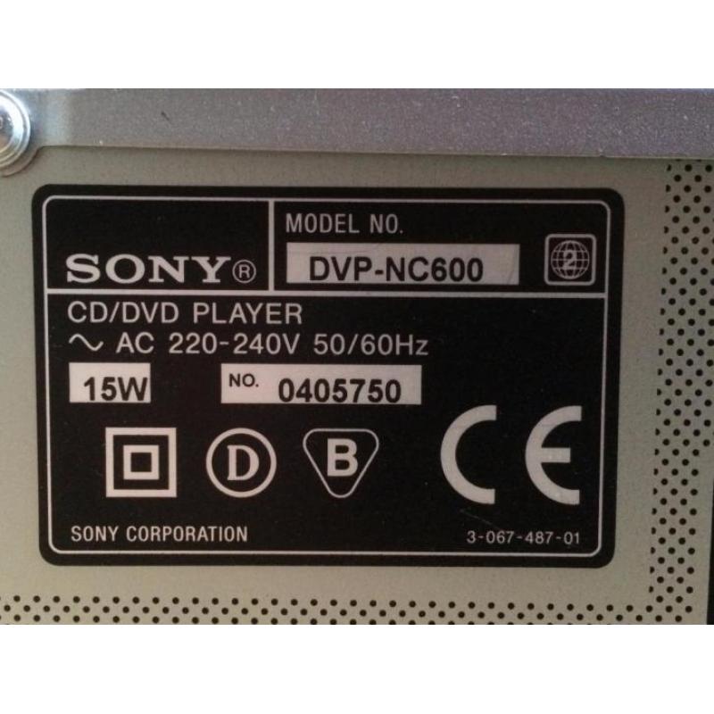 Sony cd/dvd-wisselaar DVP-NC600 | voor 5 cds en/of dvds