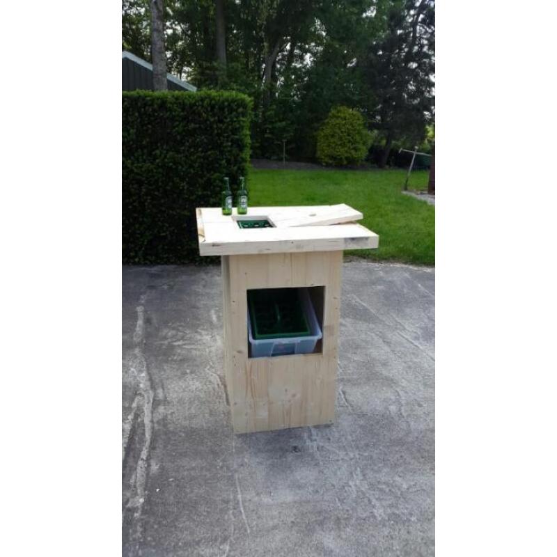 steigerhouten sta tafel/ bier statafel