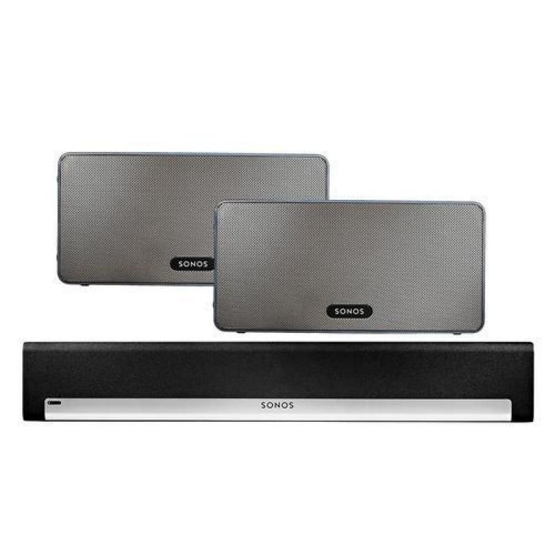 Sonos Playbar met 2x PLAY:3 Draadloos muzieksysteem voor €