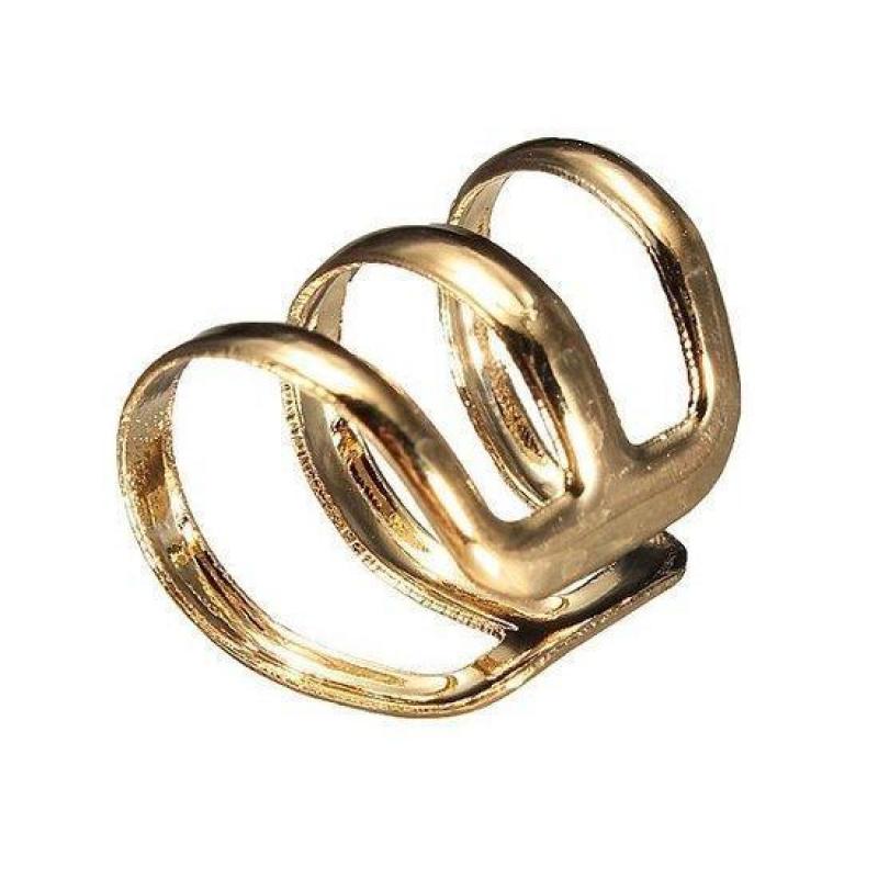 2pcs Gold Plated U Shaped Hollow Out Ear Cuff No Piercing...