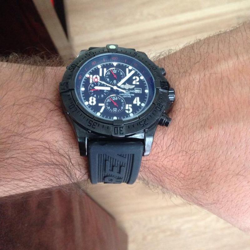 Breitling super avenger chrono all black 48mm Nieuw!!