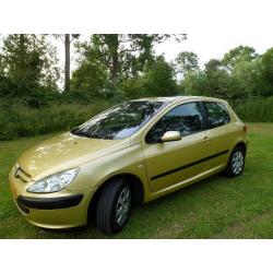 Peugeot 307 1.4 Gentry 3DR AUG.2002 Geel APK NIEUW + NAP 1e