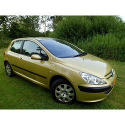 Peugeot 307 1.4 Gentry 3DR AUG.2002 Geel APK NIEUW + NAP 1e